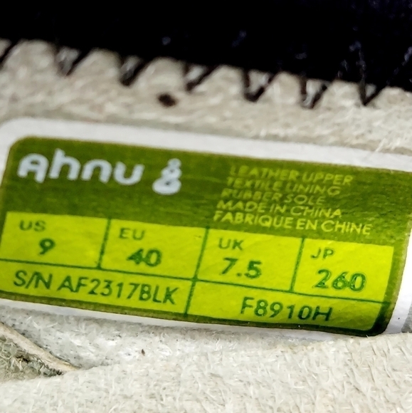 Ahnu Mary Jane Comfort Shoe Size 9 Black Slip On Wedge Vibram Sole Arch Support - Picture 16 of 16